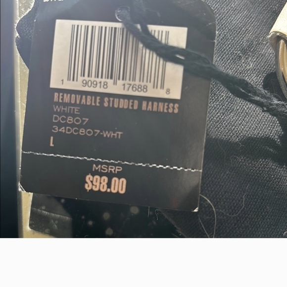 Frye Black Leather Studded Removeable Boot Straps - Picture 2 of 2